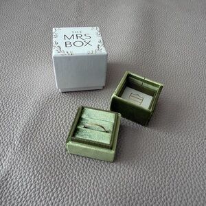 The Mrs Box Green Ring Box